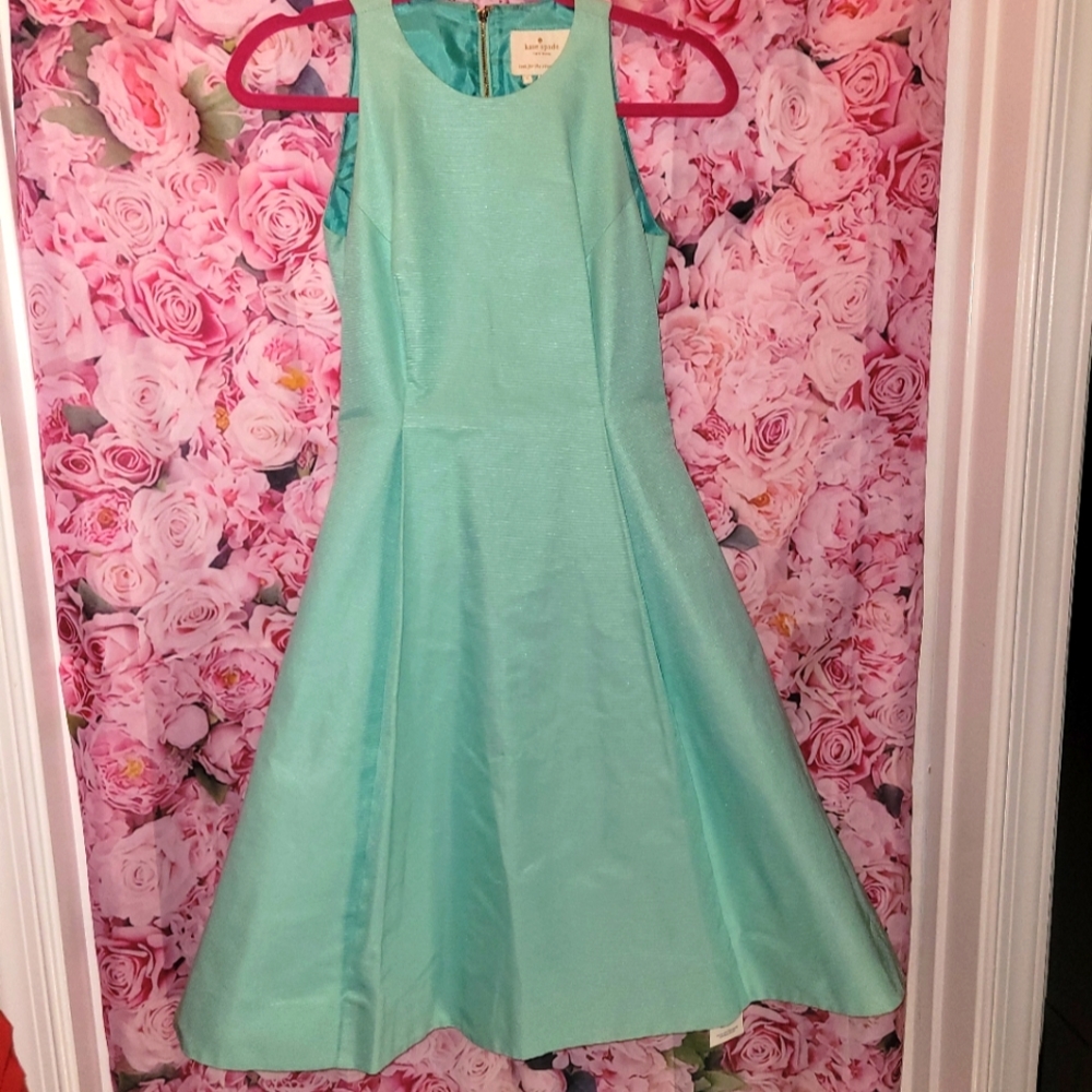 Kate Spade Angelika Blue Silk Blend Dress